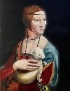 Die Dame mit dem Hermelin Eitempera kattie - Kerstin Eisold